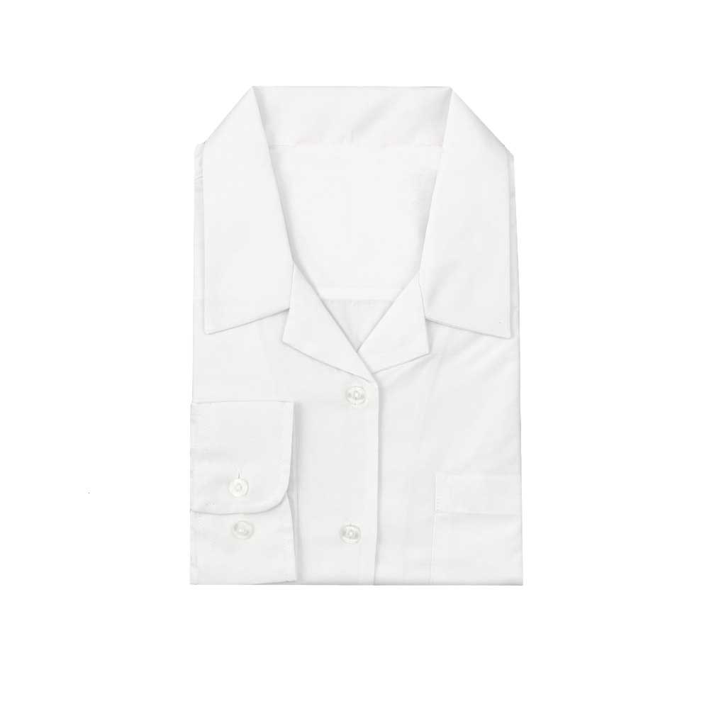 Ratoath Girls White Revere Blouse (Long or Short sleeved)