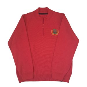 Gaelcholaiste Ceatharlach Red 1/4 Zip Jumper